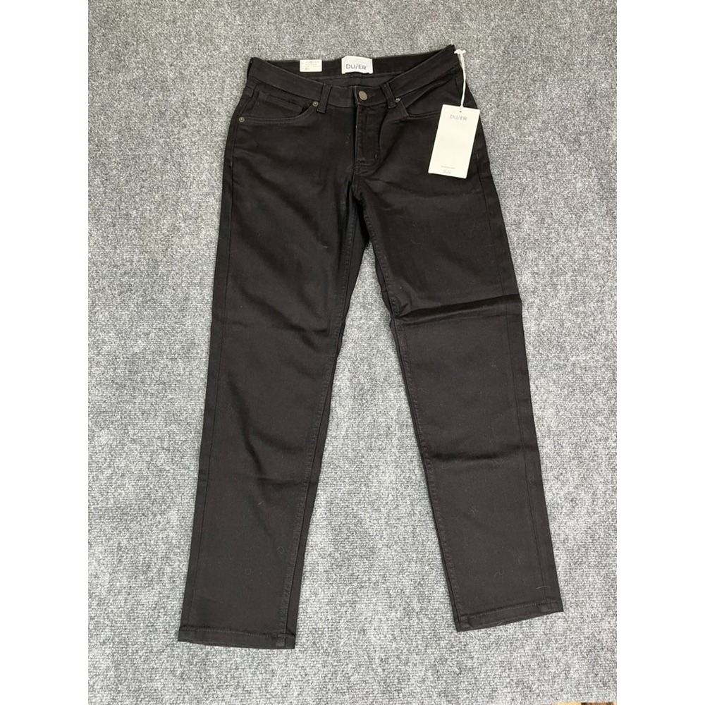 DU/ER Performance Denim Black Women's Girlfriend Staright Leg PAnts Size W26/L28